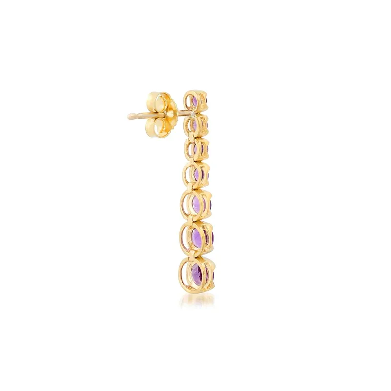 Jennifer Meyer Graduated Amethyst Tennis Studs | Thumbnail 3