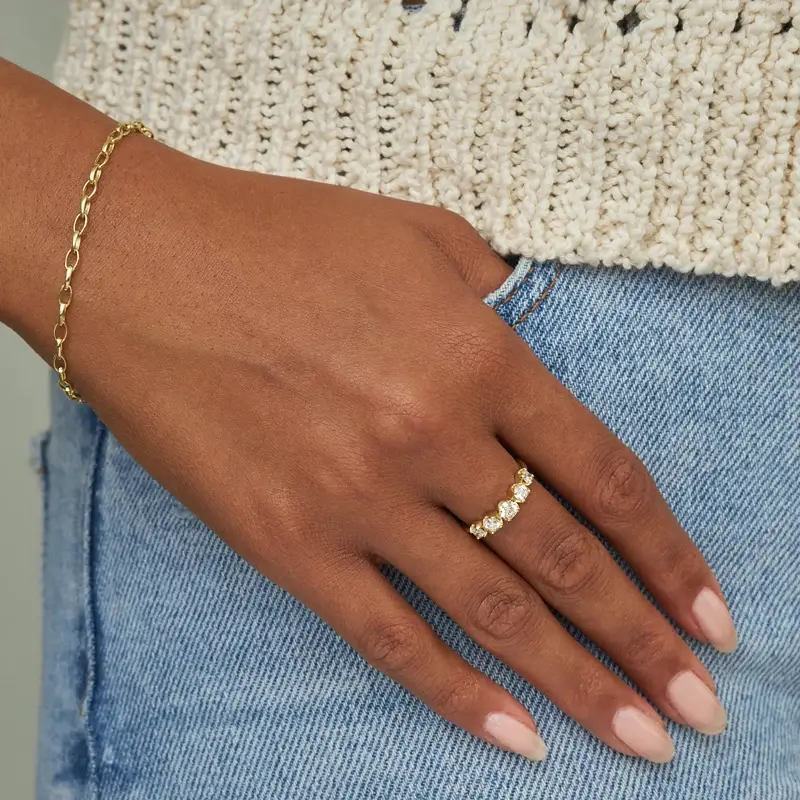 Jennifer Meyer Graduated Diamond Ring | Thumbnail 2 Jennifer Meyer Graduated Diamond Ring | Thumbnail 2