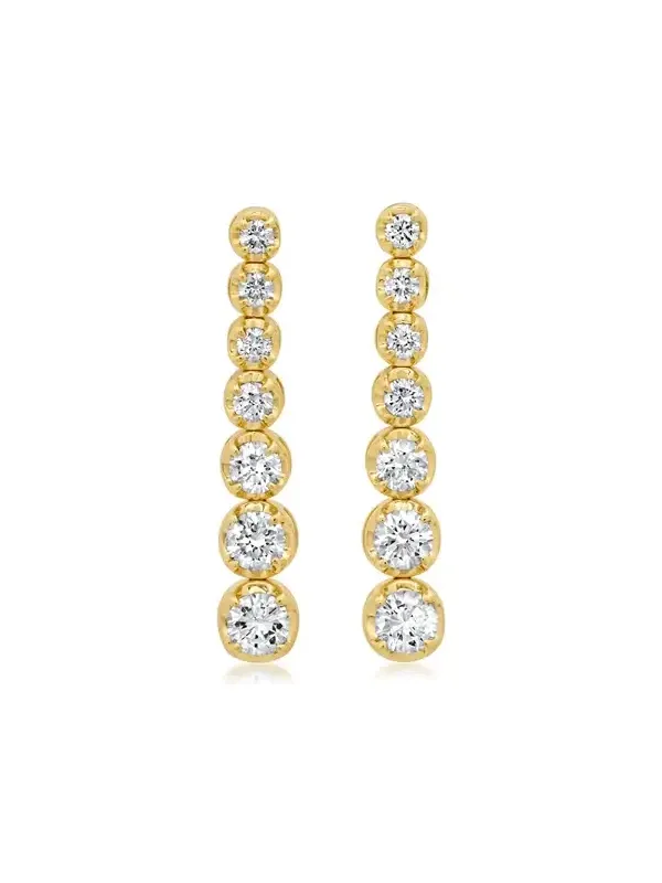 Jennifer Meyer Graduated Diamond Tennis Studs