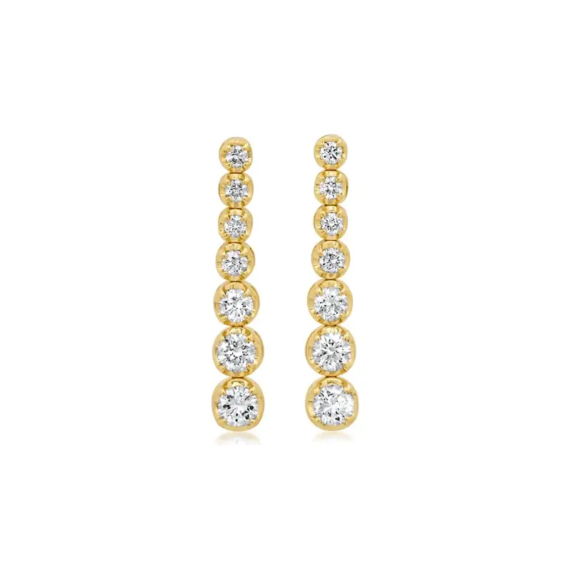 Jennifer Meyer Graduated Diamond Tennis Studs | Image 1 Jennifer Meyer Graduated Diamond Tennis Studs | Image 1