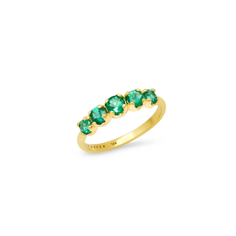 Jennifer Meyer Graduated Emerald Ring | Image 1 Jennifer Meyer Graduated Emerald Ring | Image 1