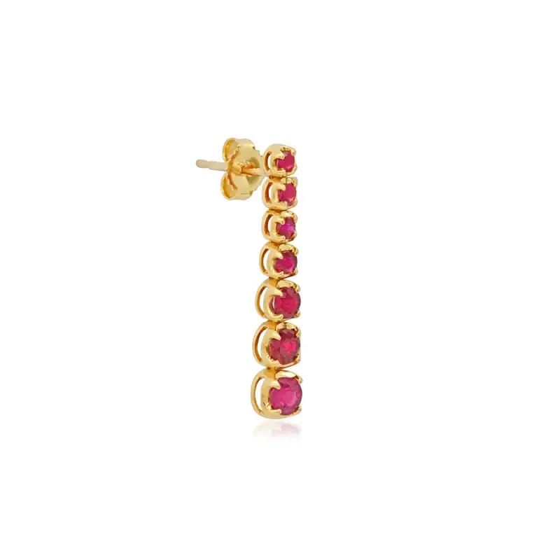 Jennifer Meyer Graduated Ruby Tennis Studs | Thumbnail 2