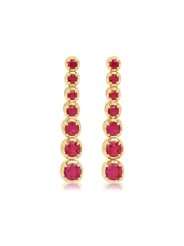 Jennifer Meyer Graduated Ruby Tennis Studs