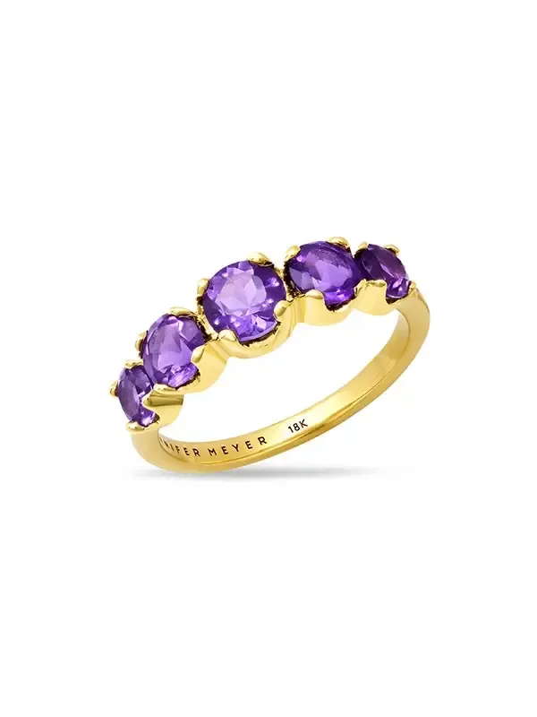 Large Graduated Amethyst Ring Large Graduated Amethyst Ring