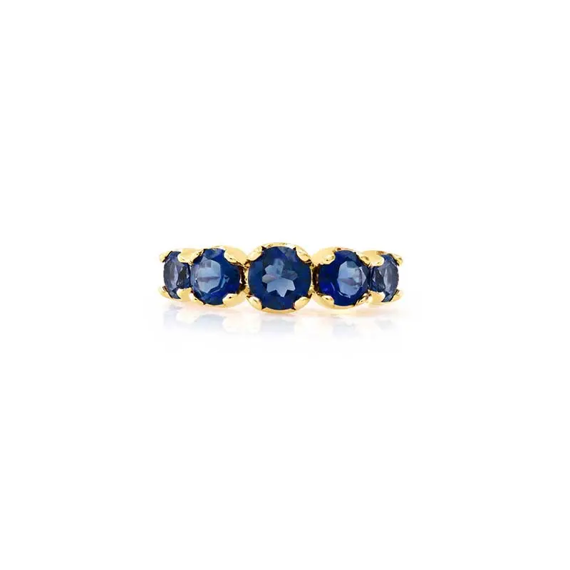 Jennifer Meyer Large Graduated Blue Sapphire Ring | Thumbnail 2 Jennifer Meyer Large Graduated Blue Sapphire Ring | Thumbnail 2