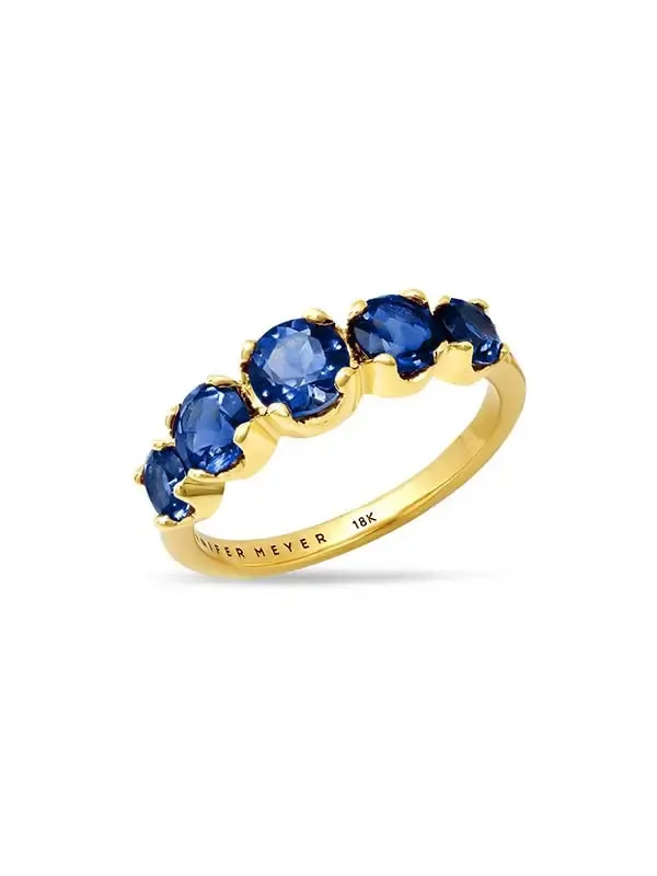 Large Graduated Blue Sapphire Ring Large Graduated Blue Sapphire Ring