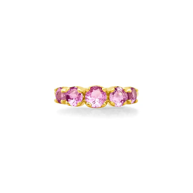 Jennifer Meyer Large Graduated Pink Sapphire Ring | Thumbnail 2 Jennifer Meyer Large Graduated Pink Sapphire Ring | Thumbnail 2