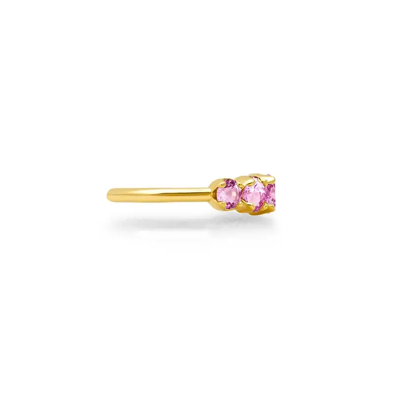 Jennifer Meyer Large Graduated Pink Sapphire Ring | Thumbnail 4 Jennifer Meyer Large Graduated Pink Sapphire Ring | Thumbnail 4