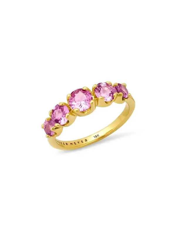 Large Graduated Pink Sapphire Ring Large Graduated Pink Sapphire Ring
