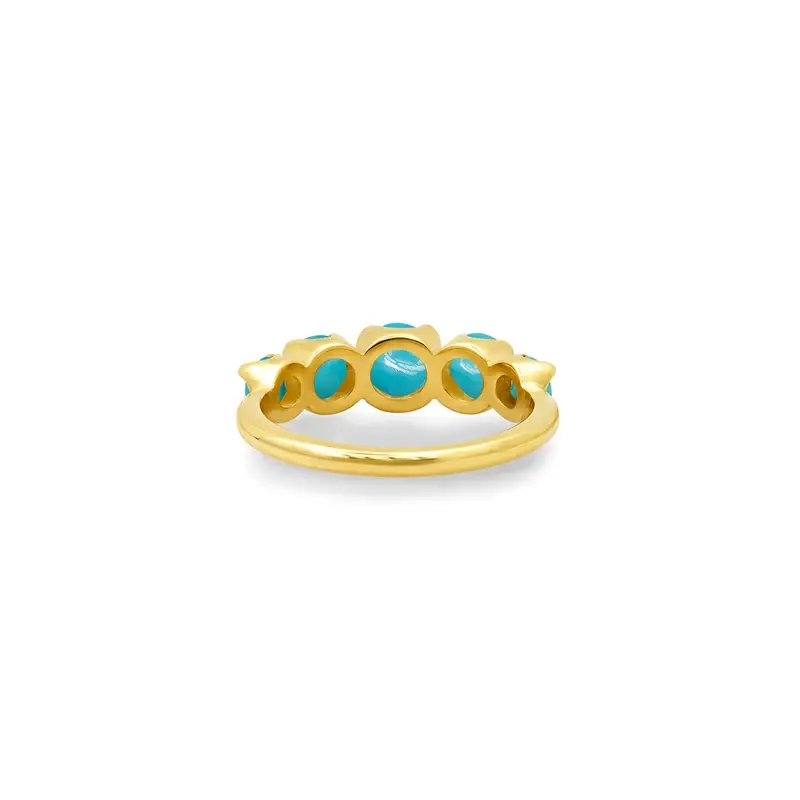 Jennifer Meyer Large Graduated Turquoise Ring | Thumbnail 3 Jennifer Meyer Large Graduated Turquoise Ring | Thumbnail 3