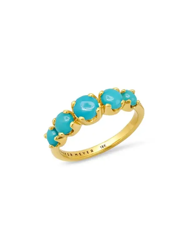 Large Graduated Turquoise Ring