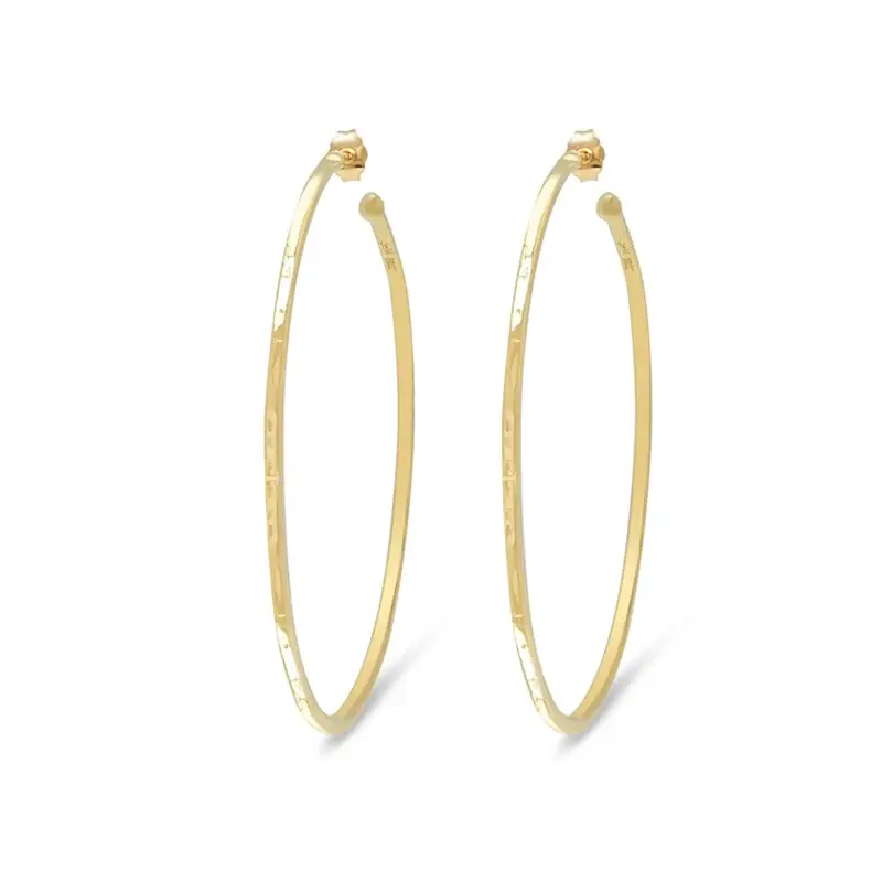 Jennifer Meyer Large Hammered Hoops | Image 1 Jennifer Meyer Large Hammered Hoops | Image 1