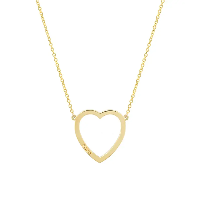 Jennifer Meyer Large Pink Sapphire Open Heart Necklace | Thumbnail 2 Jennifer Meyer Large Pink Sapphire Open Heart Necklace | Thumbnail 2