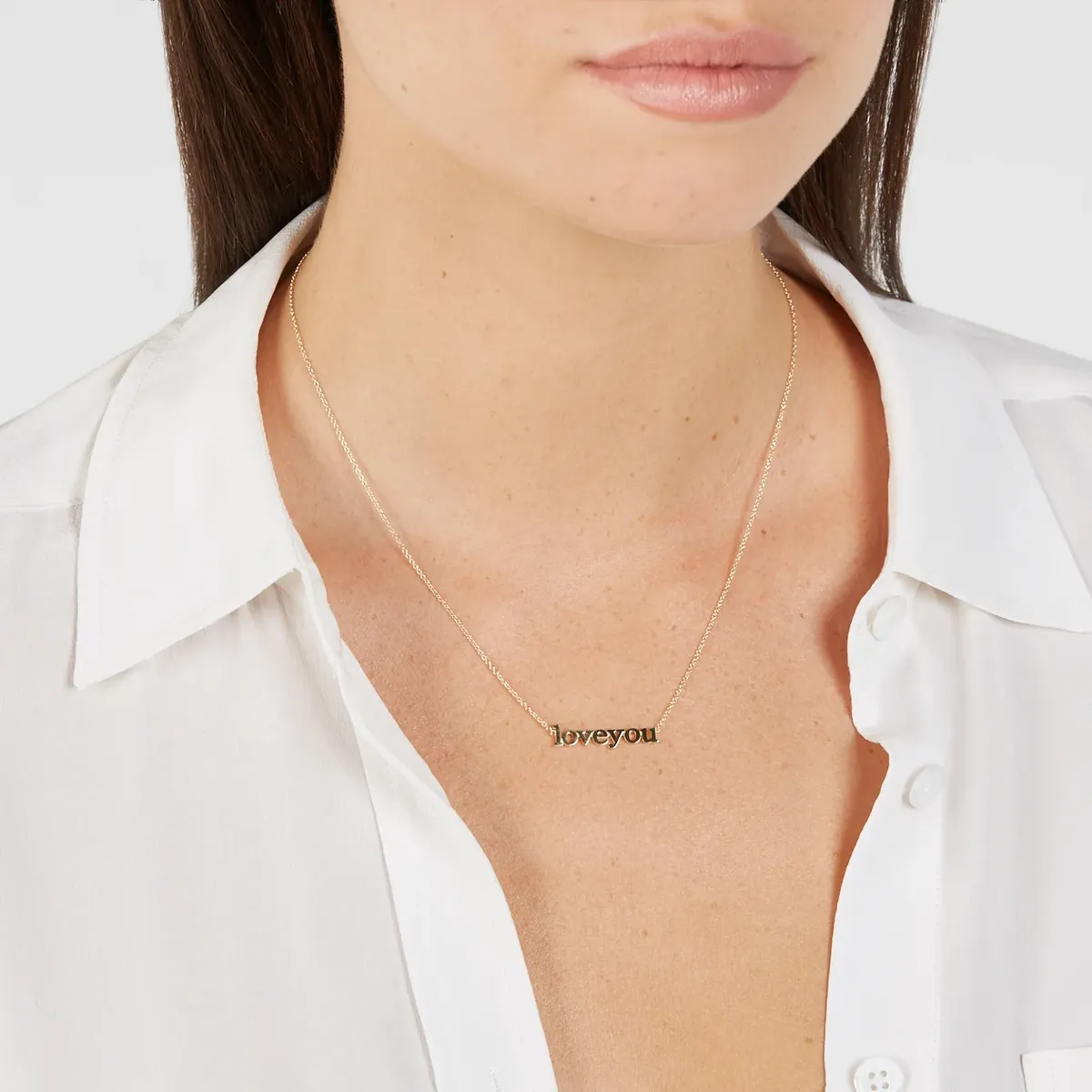 Jennifer Meyer Love You Necklace | Thumbnail 3 Jennifer Meyer Love You Necklace | Thumbnail 3