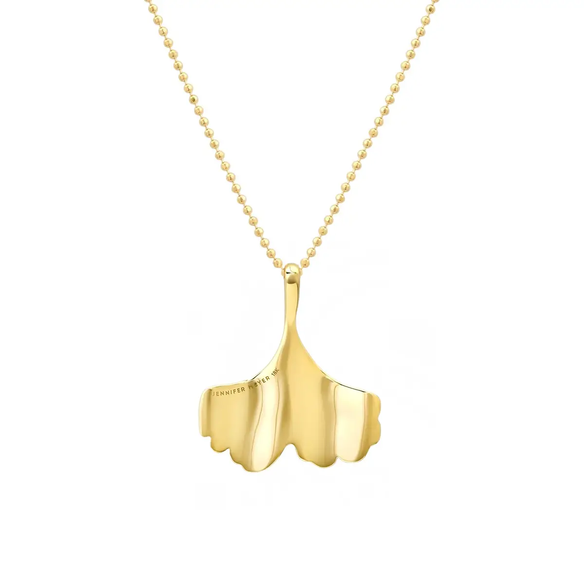 Jennifer Meyer Luxe Ginkgo Leaf Pendant with Diamond Accent | Thumbnail 2 Jennifer Meyer Luxe Ginkgo Leaf Pendant with Diamond Accent | Thumbnail 2