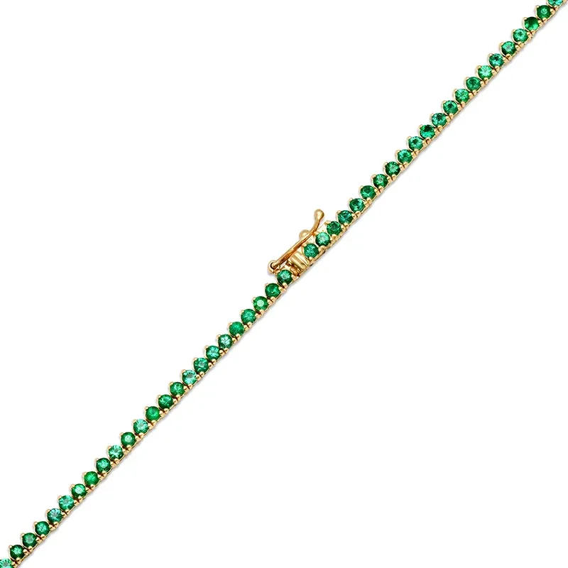 Jennifer Meyer Luxe Graduated 3-Prong Emerald Tennis Necklace | Thumbnail 3 Jennifer Meyer Luxe Graduated 3-Prong Emerald Tennis Necklace | Thumbnail 3