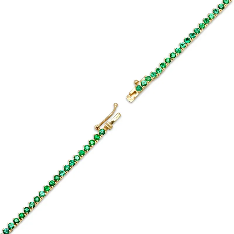 Jennifer Meyer Luxe Graduated 3-Prong Emerald Tennis Necklace | Thumbnail 4 Jennifer Meyer Luxe Graduated 3-Prong Emerald Tennis Necklace | Thumbnail 4