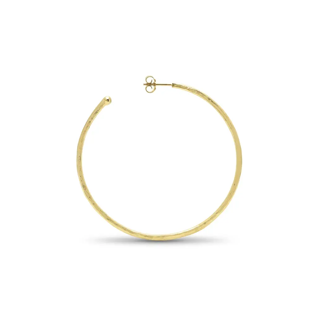 Jennifer Meyer Medium Hammered Hoops | Thumbnail 2