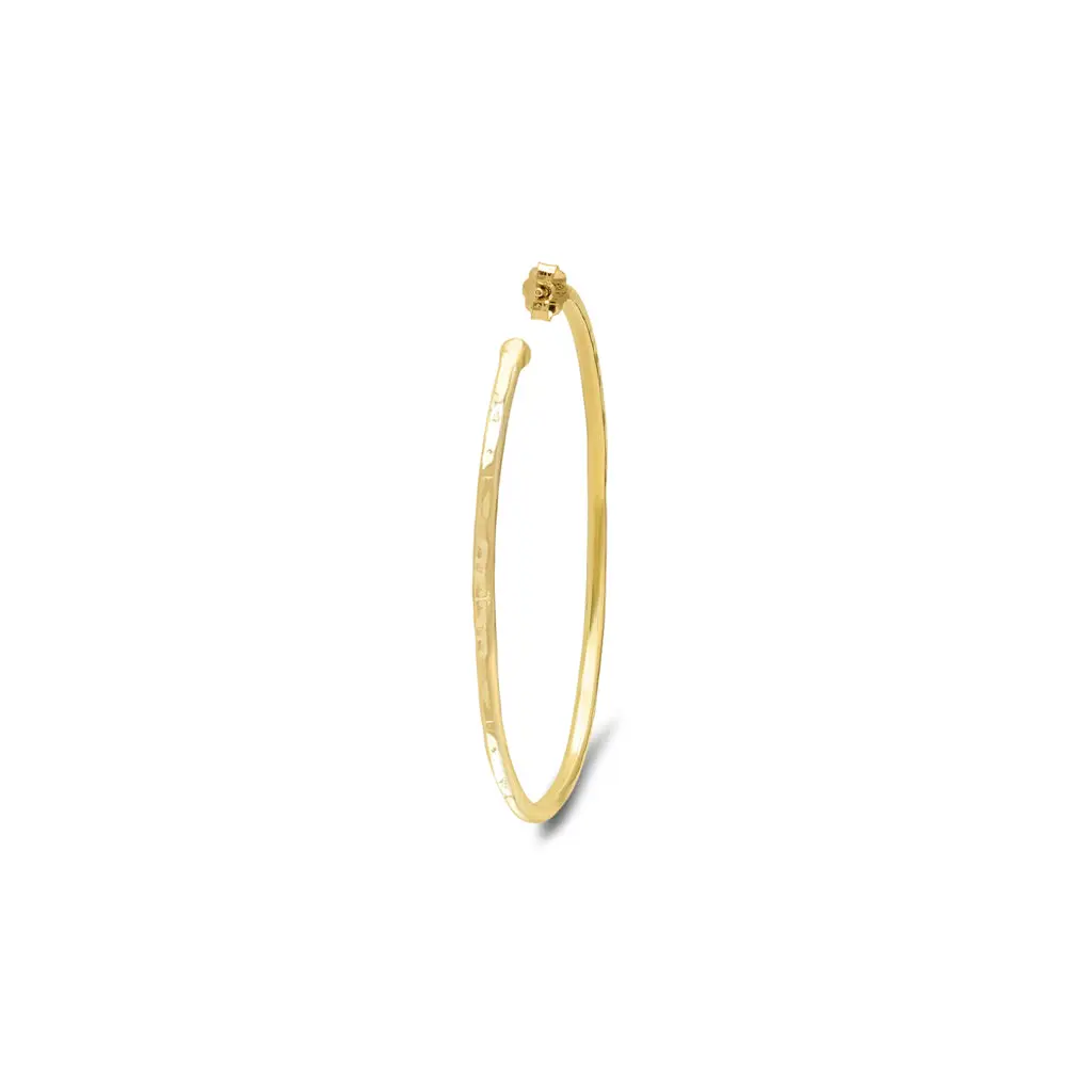 Jennifer Meyer Medium Hammered Hoops | Thumbnail 3