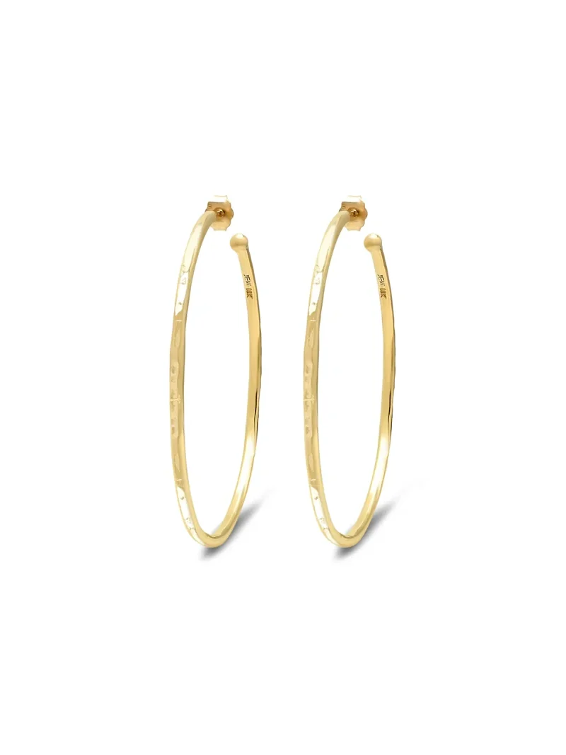 Jennifer Meyer Medium Hammered Hoops