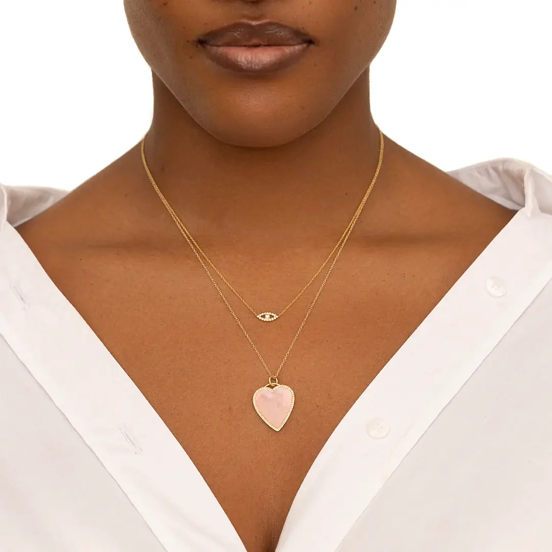 Jennifer Meyer Mini Diamond Open Evil Eye Necklace | Thumbnail 3