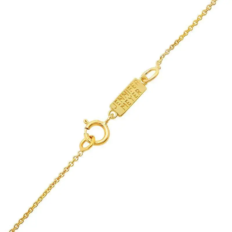 Jennifer Meyer Mini Lapis Inlay Heart Necklace with Diamonds | Thumbnail 2