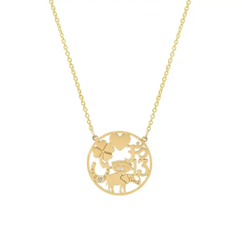 Jennifer Meyer Open Good Luck Necklace | Image 1 Jennifer Meyer Open Good Luck Necklace | Image 1