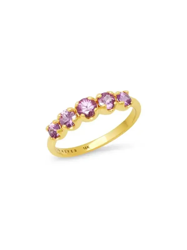 Pink Sapphire Graduated Ring Pink Sapphire Graduated Ring