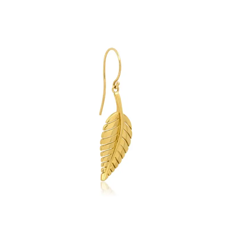 Jennifer Meyer Small Leaf Drop Earrings | Thumbnail 2