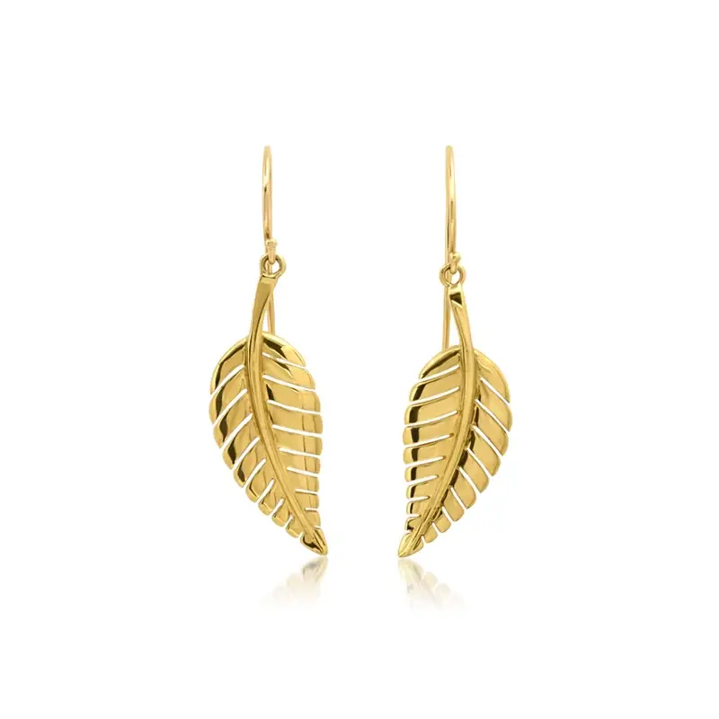 Jennifer Meyer Small Leaf Drop Earrings | Image 1 Jennifer Meyer Small Leaf Drop Earrings | Image 1