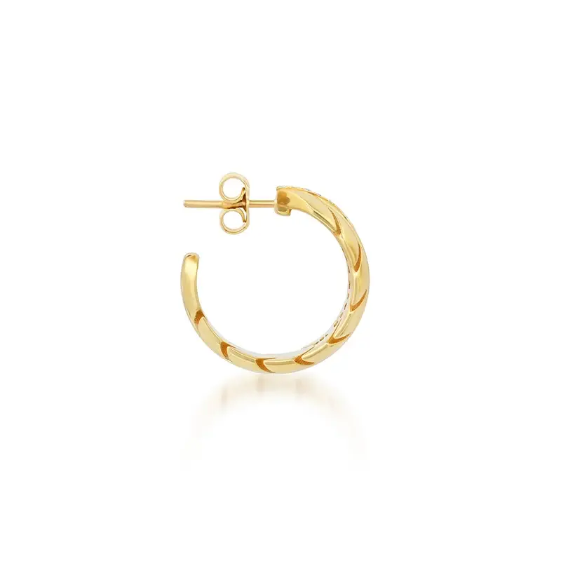 Jennifer Meyer Small Leaf Hoops with Diamonds | Thumbnail 3 Jennifer Meyer Small Leaf Hoops with Diamonds | Thumbnail 3
