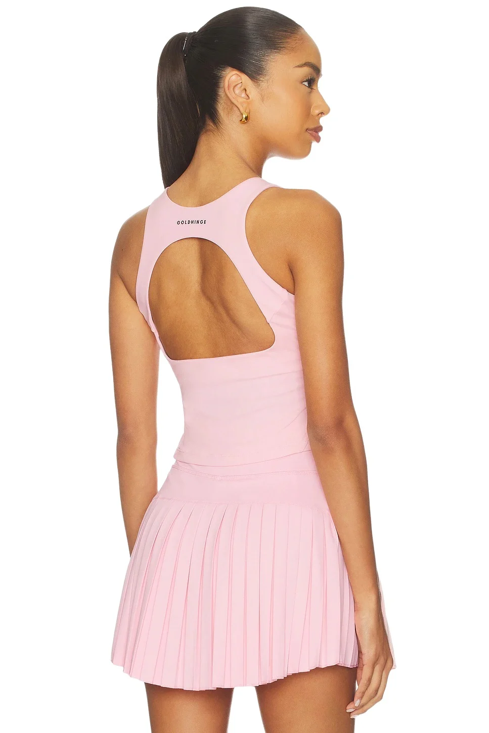 Gold Hinge Open Back Sweetheart Tank Top