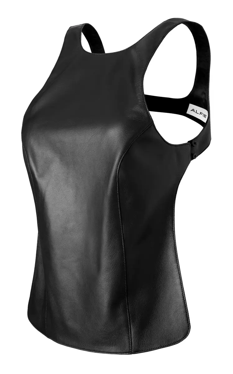 ALFIE Backless Leather Top