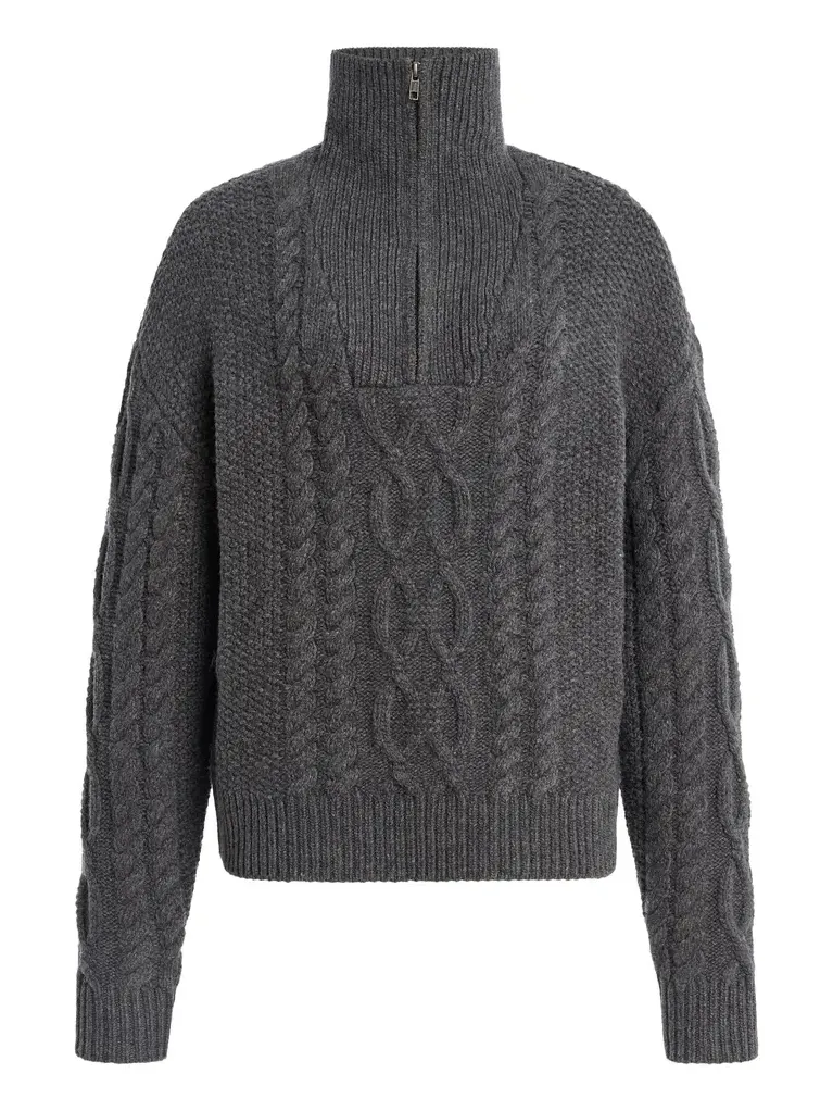Como Cable-Knit Wool-Cashmere Sweater Como Cable-Knit Wool-Cashmere Sweater