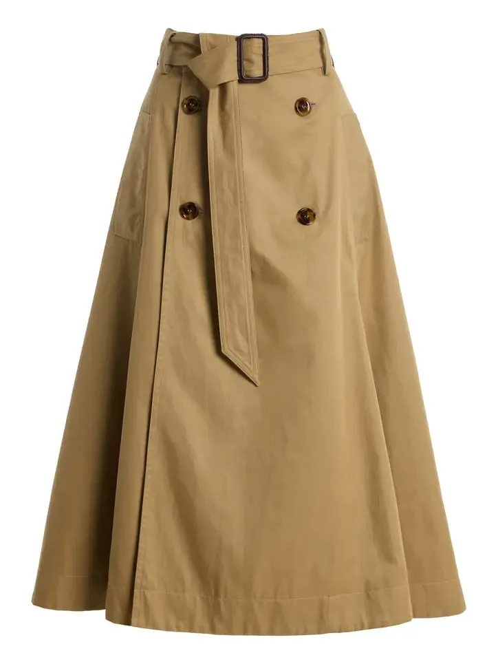 Stella Tailored Cotton Maxi Skirt