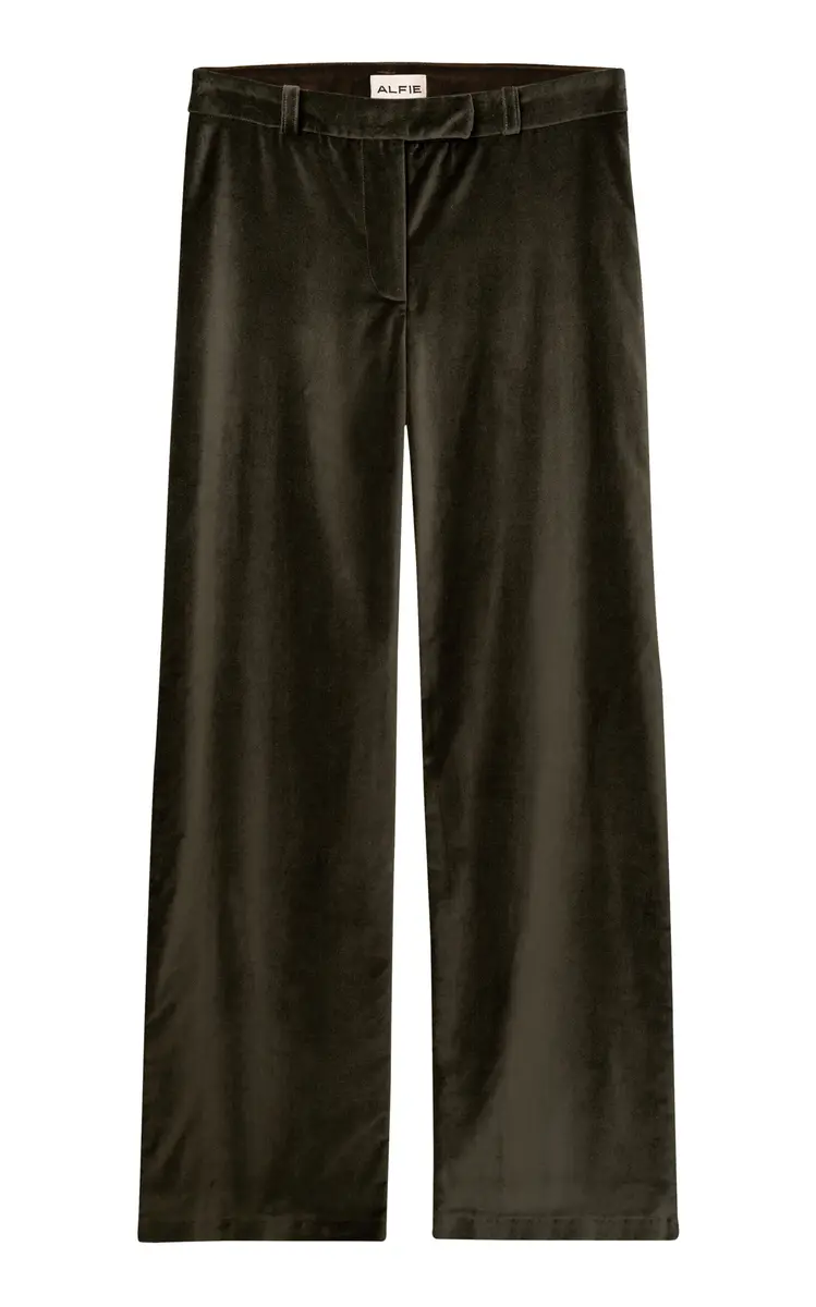 Cotton Velvet Straight Pants