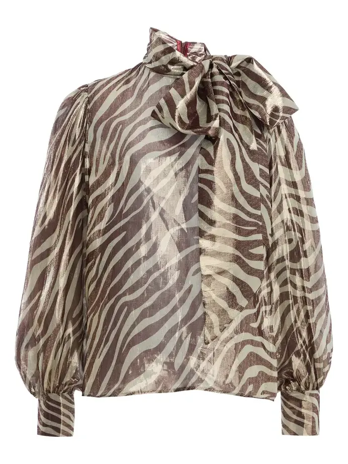 Winona Pussy-Bow Silk Top Winona Pussy-Bow Silk Top