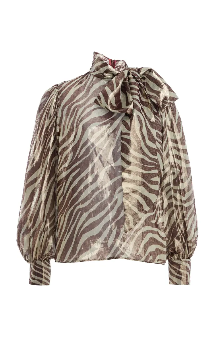 FRANÇOISE Winona Pussy-Bow Silk Top | Image 1 FRANÇOISE Winona Pussy-Bow Silk Top | Image 1