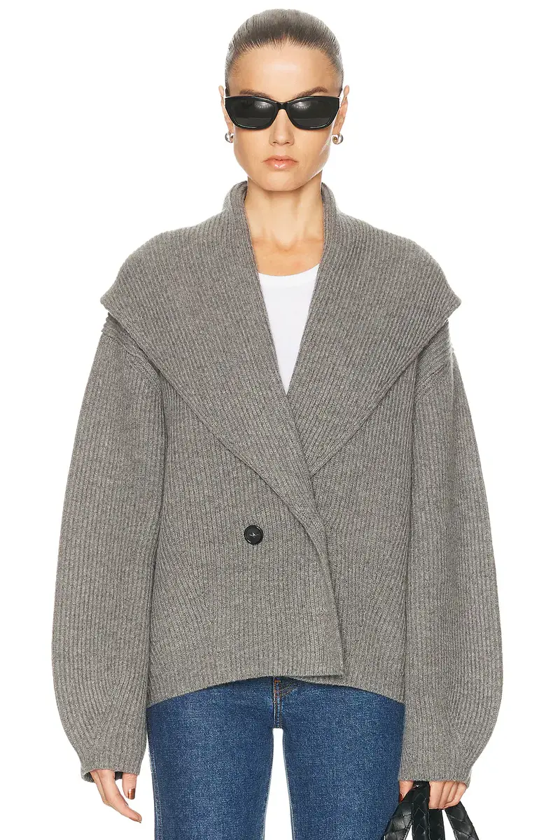 Toteme Shawl Lapel Cardigan | Image 1 Toteme Shawl Lapel Cardigan | Image 1