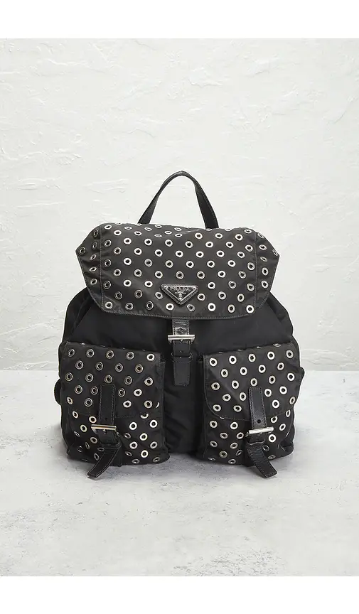 Prada Grommet Embellished Tessuto Backpack | Thumbnail 2 Prada Grommet Embellished Tessuto Backpack | Thumbnail 2