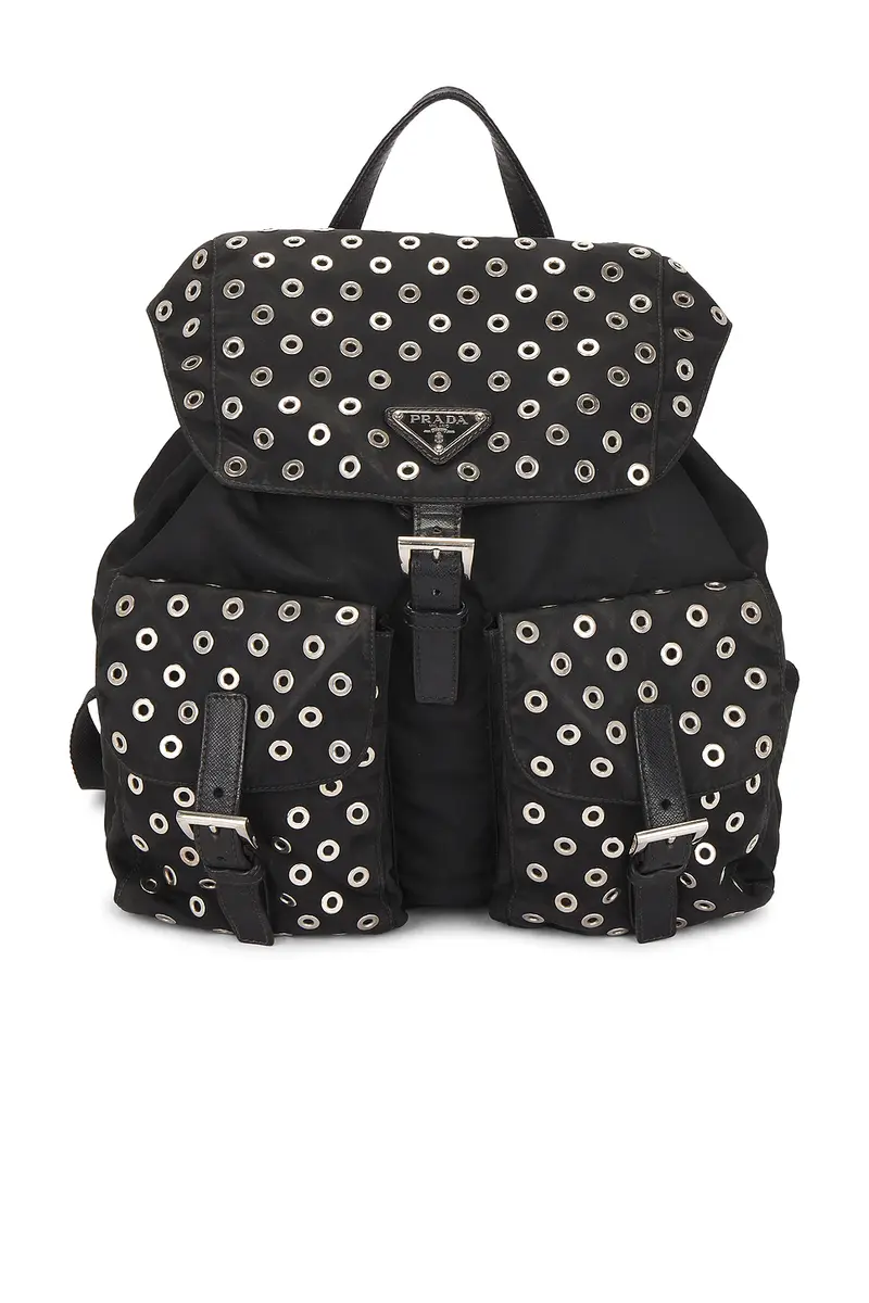 Prada Grommet Embellished Tessuto Backpack | Thumbnail 3 Prada Grommet Embellished Tessuto Backpack | Thumbnail 3