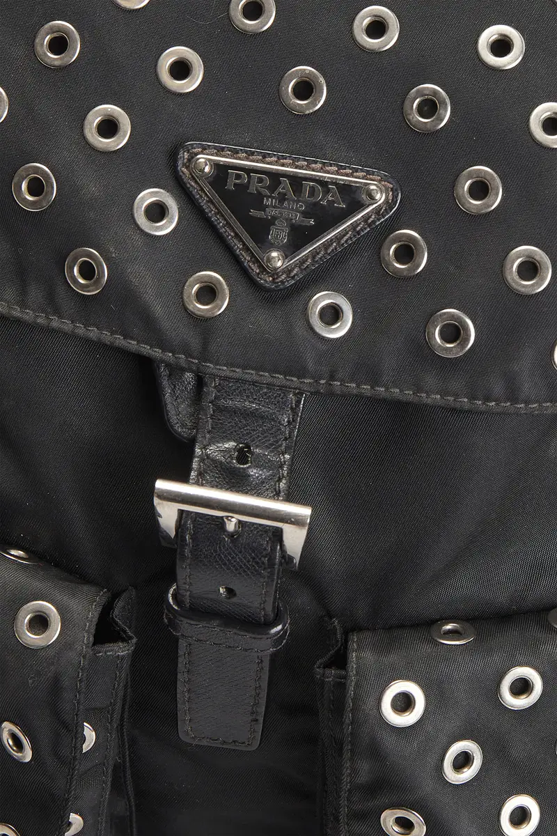 Prada Grommet Embellished Tessuto Backpack | Thumbnail 7 Prada Grommet Embellished Tessuto Backpack | Thumbnail 7