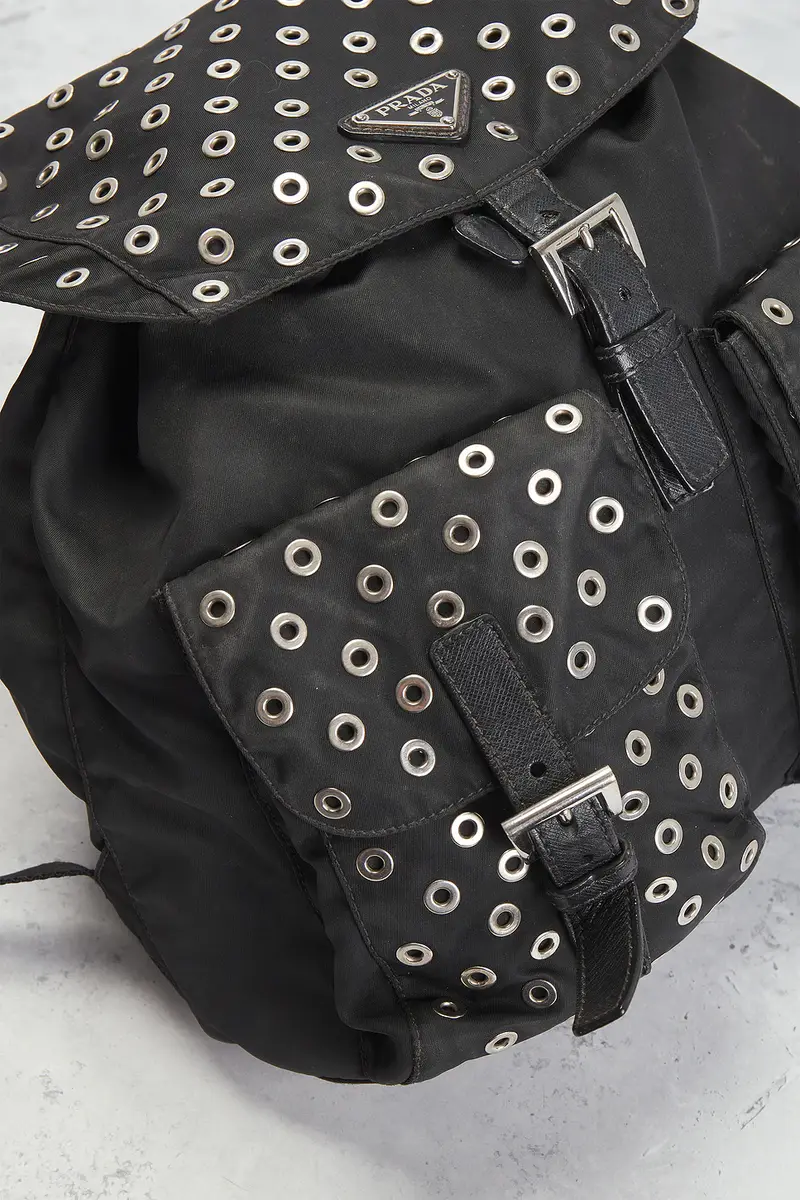 Prada Grommet Embellished Tessuto Backpack | Thumbnail 10 Prada Grommet Embellished Tessuto Backpack | Thumbnail 10