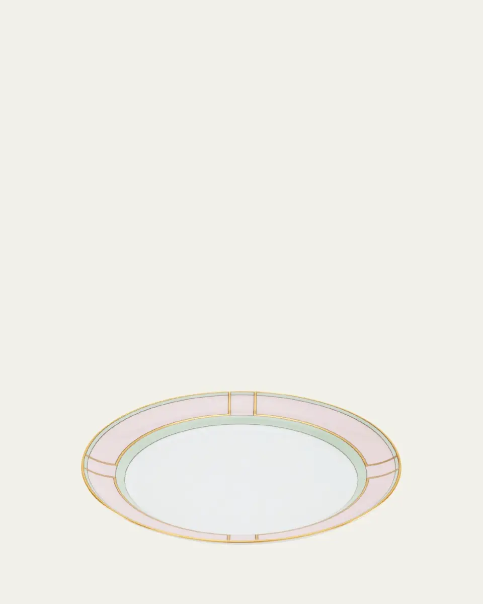 GINORI 1735 Diva Colonna Flat Plate, Rosa | Thumbnail 2
