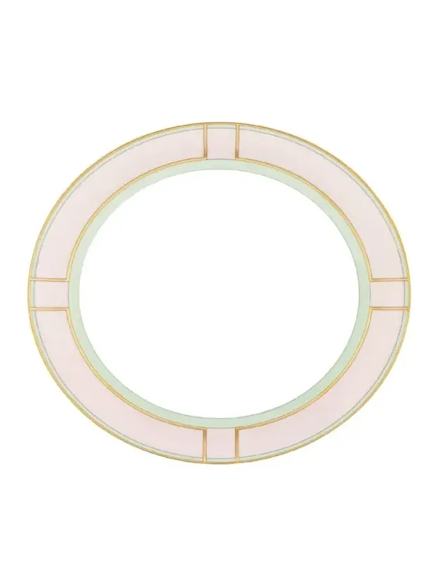 GINORI 1735 Diva Colonna Flat Plate, Rosa