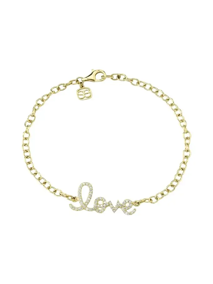 14K Gold Diamond Medium Love Bracelet 14K Gold Diamond Medium Love Bracelet