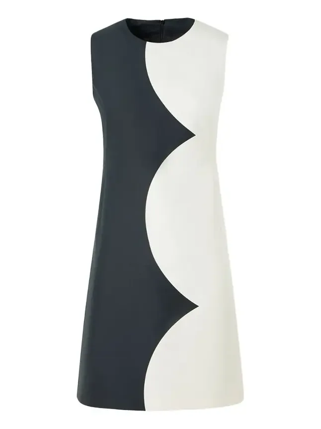 Colorblock Silk Sleeveless Sheath Dress Colorblock Silk Sleeveless Sheath Dress