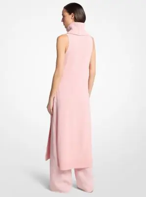 Michael Kors Collection Cashmere and Linen Turtleneck Tunic in Purple | Thumbnail 3 Michael Kors Collection Cashmere and Linen Turtleneck Tunic in Purple | Thumbnail 3