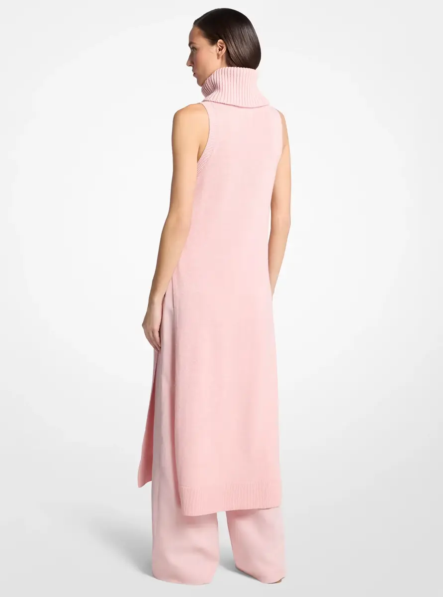 Michael Kors Collection Cashmere and Linen Turtleneck Tunic in Purple | Thumbnail 6 Michael Kors Collection Cashmere and Linen Turtleneck Tunic in Purple | Thumbnail 6