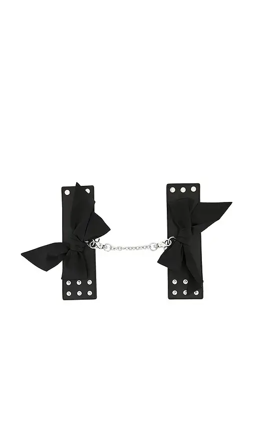 Fleur du Mal Leather Cuffs With Silk Bows | Thumbnail 2 Fleur du Mal Leather Cuffs With Silk Bows | Thumbnail 2
